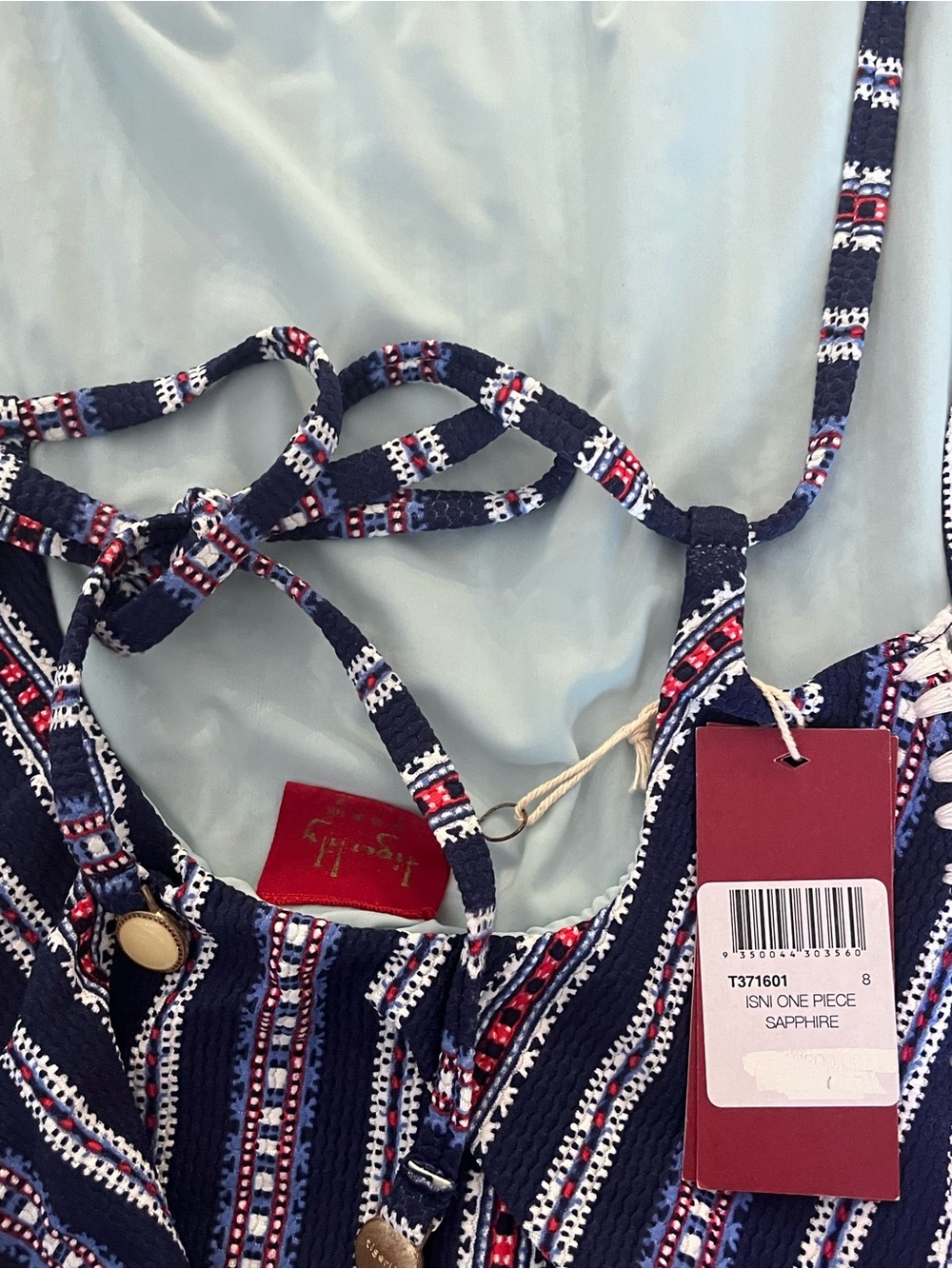 Navy patterned One-Piece - Picture 4 of 4